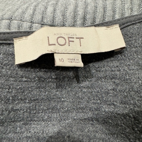 Loft, size 10, gray sleeveless dress - Picture 7 of 8